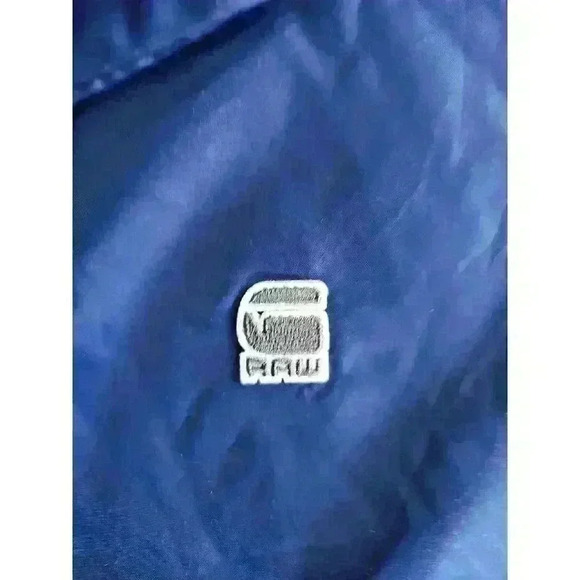G-Star Raw 'Midder Bomber' Lightweight Zip Up Blue Windbreaker Jacket • Men’s L - Picture 3 of 9